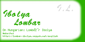 ibolya lombar business card
